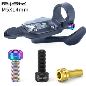 RT016 Risk M5 * 14mm titanio bicicleta palanca de cambios perno de fijación bicicleta desviador palanca con tornillos fijos piezas esenciales de bicicleta - Product Image 4