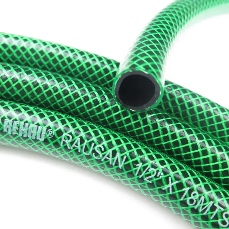 Tubo flessibile dell'acqua rinforzato intrecciato in fibra di produttore trasparente in PVC
