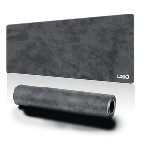 Alfombrillas de ratón para juegos grandes, personalizadas, XXL, color gris cemento, impermeables, con borde cosido, alfombrilla grande para escritorio, alfombrilla para ratón de computadora, gris - Product Image 1