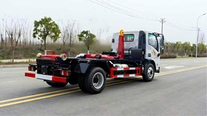 Camión de basura Isuzu de 10 toneladas con brazo gancho, camión de basura con brazo gancho, camión de basura con elevador de gancho, camión de basura con plataforma deslizante, camión de basura con contenedor desmontable - Product Image 3