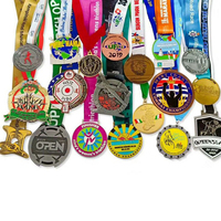 Médaille personnalisée en alliage de zinc doré gravé, écologique, pour récompenses de karaté, de football, de marathon, de course à pied – Vente en gros
