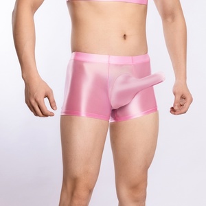 Caleçons boxers pour hommes en maille, <span class=keywords><strong>taille</strong></span> mi-haute, <span class=keywords><strong>grande</strong></span> <span class=keywords><strong>taille</strong></span>, fins, très élastiques, respirants, soyeux et lisses, avec motif trompe d'éléphant - Product Image 3