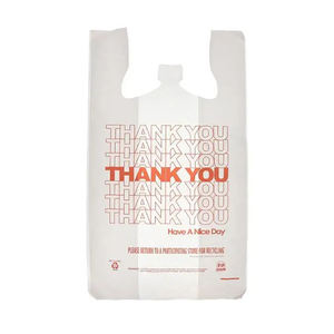 Bolsa de camiseta de Material HDPE LDPE duradero de impresión personalizada para embalaje de mercancías - Product Image 4