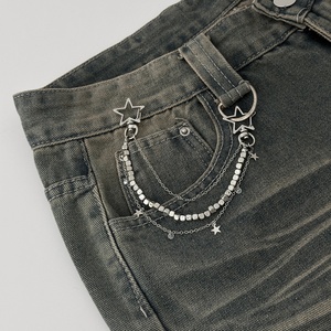 Llavero con Colgante de Estrella de Cinco Puntas Multicapa Estilo Hip Hop, Unisex, para Uso Diario, Cadena para Cartera, Decoración para Jeans, Joyería de Moda, Regalo - Product Image 2