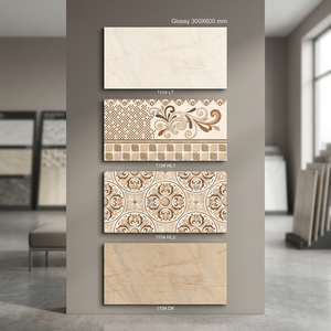 300x600mm Carreaux muraux en céramique décoratifs 12x24 Porcelaine de conception de fleurs numériques pour l'approvisionnement en gros intérieur - Product Image 2