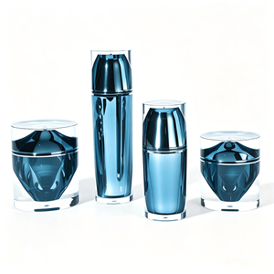 Pots cosmétiques de luxe à <span class=keywords><strong>double</strong></span> paroi en acrylique 30g 50g 50ml 100ml, pots à crème facettés, flacons pompe airless, emballages pour soins de la peau, logo personnalisé - Product Image 3