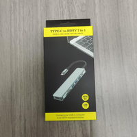 Adaptor Hub Type-C 7-in-1 Grosir dengan HDTV, USB 3.0, USB 2.0, Port SD/TF, Pengisian Daya PD untuk MacBook, Ponsel, dan Pembaca Kartu