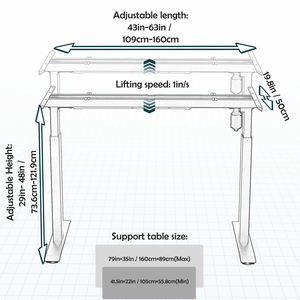 Base per Scrivania Regolabile Elettrica Motorizzata Premium Moderna, Gambe in Metallo Rinforzato, Ergonomica per Villa - Product Image 3