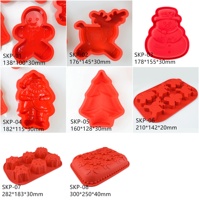 AK Weihnachten Weihnachts mann Dekoration 3d Silikon Schokoladen kuchen Formen Form Silikon Backform Kuchen Dekorieren Zubehör Werkzeuge