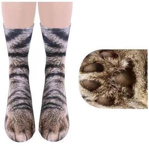 Vente en gros de chaussettes imprimées d'animaux 3D, chaussettes de Sport personnalisées <span class=keywords><strong>pour</strong></span> hommes et femmes, Design de mode, Logo de Sublimation 3D, coton imprimé personnalisé - Product Image 1
