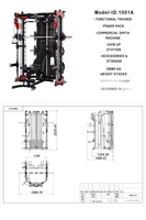 Machine Smith multifonctionnelle XR1001A XINRUI FITNESS – Rack de musculation tout-en-un avec croisement de câbles pour salle de sport à domicile
