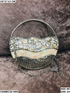 Diseñador-Exclusivo exquisitamente hecho a mano nupcial latón madre de perla embragues elegante moda estilo noche ocasiones bolsa - Product Image 2