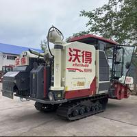 Moissonneuse-batteuse à riz automatique d'occasion de marque mondiale à haute productivité avec moteur et boîte de vitesses à vendre