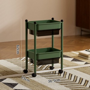 <b>Small</b> Trolley Storage Rack 5 Layers Movable Multi Functional For <b>Kitchen</b> Bedroom Space Saving - Product Image 3