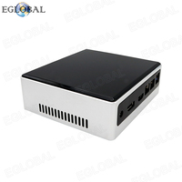 Computadora para Juegos EGLOBAL sin Ventilador, Intel Core I3-7020U, 8*USB, 2*DDR4, M.2, 2*RJ45 Giga LAN, Win10, HD, DP, Tipo-C, Audio, Linux, Mini PC