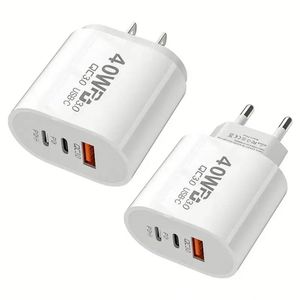 อะแดปเตอร์ชาร์จเร็วแบบหลายพอร์ตสำหรับเดินทาง ชาร์จโทรศัพท์ผ่าน USB Type-C  แบบเสียบผนัง  สำหรับโทรศัพท์ 15 16 Pro Max - Product Image 1