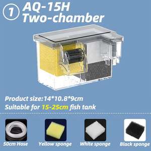 Filtro Superior 3 en 1 para Acuario, Caja de Filtración Biológica Externa Transparente, Accesorios para Tratamiento de <span class=keywords><strong>Agua</strong></span> de Peceras - Product Image 2