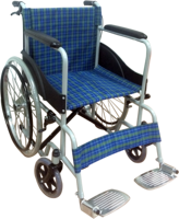 Fauteuil roulant économique pour personnes âgées, fauteuil roulant en acier manuel