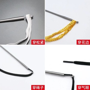 Sewing Machine Spring Cord Threading Needle Stainless Steel <b>Elastic</b> <b>Lace</b> Webbing Aid For Garment Processing Equipment Parts - Product Image 3
