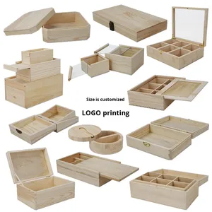 Tùy Chỉnh Giá Rẻ Bao Bì Gỗ Sang Trọng Gỗ Thủ Công Mỹ Nghệ, Hộp Gỗ, Và Tường Dấu Hiệu Hình Chữ Nhật Hộp Gỗ - Product Image 1