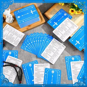 Misterios del Rosario, <span class=keywords><strong>Tarjetas</strong></span> Sagradas Católicas al por Mayor, <span class=keywords><strong>Tarjetas</strong></span> <span class=keywords><strong>de</strong></span> Oración, Cómo Rezar, Rosario <span class=keywords><strong>de</strong></span> Bolsillo, Folleto <span class=keywords><strong>de</strong></span> Oración, Regalo Laminado - Product Image 3