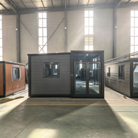 Casa Contenedor Expandible de Una Sola Ala de Montaje Rápido, Cabina Móvil Modular Moderna para Resort, Hotel o Tienda