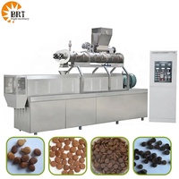 Ligne de production d'aliments secs pour animaux de compagnie à haute performance avec extrudeuse à double vis, machine d'extrusion d'aliments pour animaux de compagnie à vendre