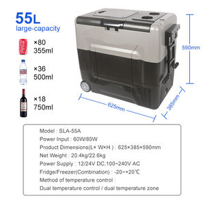 Nevera Portátil Eléctrica para Auto, de Doble Zona, para Pesca, Playa, Camping y Transporte de Mariscos - Product Image 5