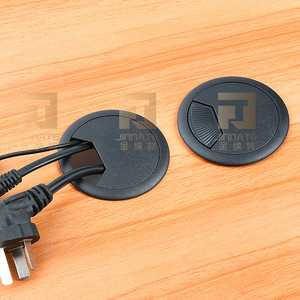 Dustproof Cover Round Cable Hole Cover For Desk Office Cable Management Plastic Parts JNT-175 Detachable Bolt Inserting Type - Product Image 2