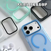 Étui de luxe pour iPhone 18 Pro Max, chargement magnétique, semi-transparent, finition mate givrée, sensation de peau, protection contre les chocs