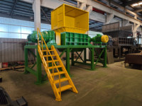 Broyeur industriel à double arbre Shengzhong, haute efficacité, pour pneus, acier, alliage métallique, PP et seaux