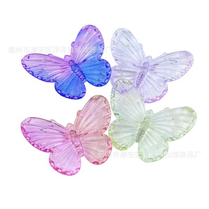 Adorno de resina acrílica con diseño de mariposa en degradado para fundas de teléfono, joyería, pinzas para el pelo, accesorios de bricolaje, venta al por mayor - Product Image 4