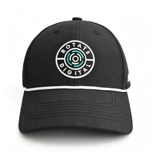 Gorra de Béisbol Deportiva Unisex de Poliéster Transpirable e Impermeable al por Mayor OEM, con 5 Paneles, Logotipo de Parche, Corte Láser y Perforaciones, con Cuerda - Product Image 6