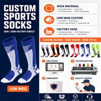 Chaussettes de football classiques fines en tricot, hauteur genou, saison printemps, options de logo personnalisé pour les grands groupes