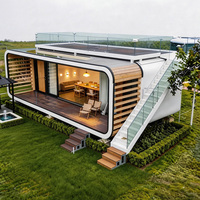Maisonnette préfabriquée en acier écologique de luxe, entièrement meublée, style cabane Apple