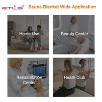 Couverture chauffante en fibre de carbone BTws Tapis de beauté thermique à 3 zones pour une chaleur complète du corps
