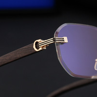 Nouvelles Lunettes de Soleil Rétro Classiques Populaires pour Hommes MK-ZX3050 – Monture Rectangulaire en PC, Métal et Bois, Sans Monture, Vente en Gros