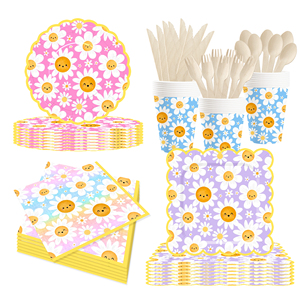 DAMAI Wildflower <b>Plates</b> and Napkins Supplies Floral Disposable <b>Plates</b> and Baby <b>Shower</b> for Spring Set Decorations Serves 8 - Product Image 4