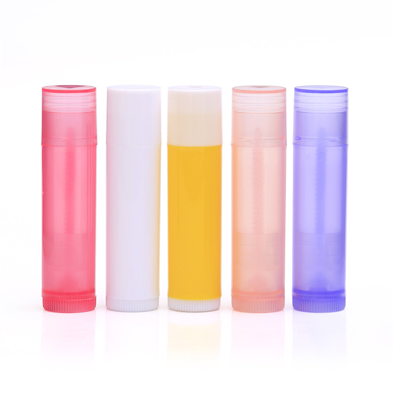 Empty Cosmetic Packing Cosmetic Packing Customzied Clear Blue White Black Pink 5ml 5g Empty Mini PP Plastic Lip Balm Lipstick Tubes In Stock