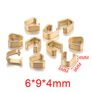 Connecteur en forme de U |   Maillon de fermoir en acier inoxydable plaqué or PVD 18 carats pour bracelet, collier, fabrication de bijoux DIY - Product Image 3