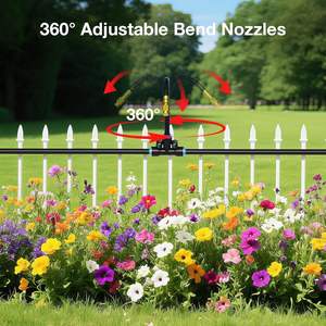 Juego de boquillas de riego automático, cabezal de pulverización flexible ajustable de 6mm para refrigeración y humidificación de jardines, uso en exteriores - Product Image 2