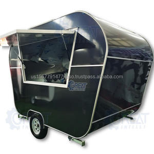 Carrito de Comida Móvil Totalmente Equipado para Café Rápido, Helados, Snacks, Hot Dogs y Patatas Fritas - Remolque Eficiente para Café - Product Image 1