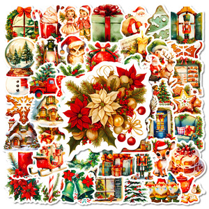 50 Pezzi Adesivi a Tema Radice di <span class=keywords><strong>Albero</strong></span> di <span class=keywords><strong>Natale</strong></span>, Etichette in Vinile Impermeabili per Decorazione di Regali, Tazze, Laptop - Product Image 1