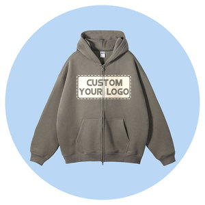 Sweat-shirt à capuche brodé de haute qualité avec fermetures éclair, disponible pour hommes et femmes, logo personnalisable - Product Image 3