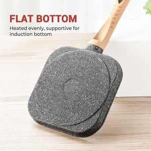 Chảo Chiên Trứng 4 Lỗ Thiết Kế Mới, Chảo Chiên Chống Dính Có Tay Cầm Bằng Gỗ - Product Image 4