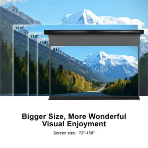 VIVIDSTORM 92 Inch Slimline Automatic Tab-tensioned Hanging Projector Screen Home Theater Movie Portable 4k Hdl ALR