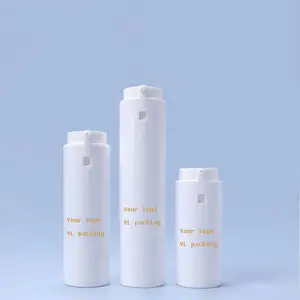 可生物降解乳液可再填充化妆品包装15毫升30毫升50毫升白色锁扭转再填充双壁无气泵瓶