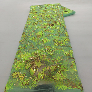 Phong cách dân tộc tinh tế thực vật hoa <span class=keywords><strong>sequin</strong></span> ren vải trẻ em ăn mặc hiệu suất Trang phục Vải - Product Image 4