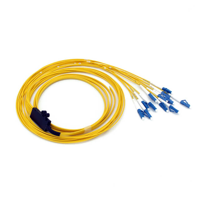 4-12F Ribbon Fan-Out 900um Bare Fiber Optic Pigtail with LSZH Jacket for Networking Applications 3-Year Warranty