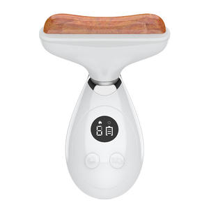 USB Rechargeable ABS+Silicone Gua Sha Board Head <b>Massage</b> Area Lymphatic Drainage Meridian <b>Massage</b> Tool White CE ROHS FCC - Product Image 1